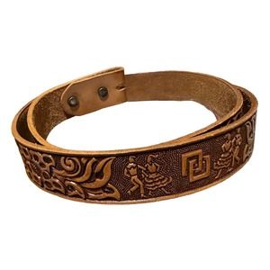 - Rockmount Ranch Wear SQUARE DANCING Brown Saddle Leather Belt Sz 40